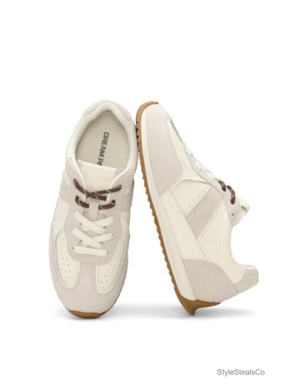 Women's Retro Leather Barefoot Sneakers Comfortable Casual Lace-Up